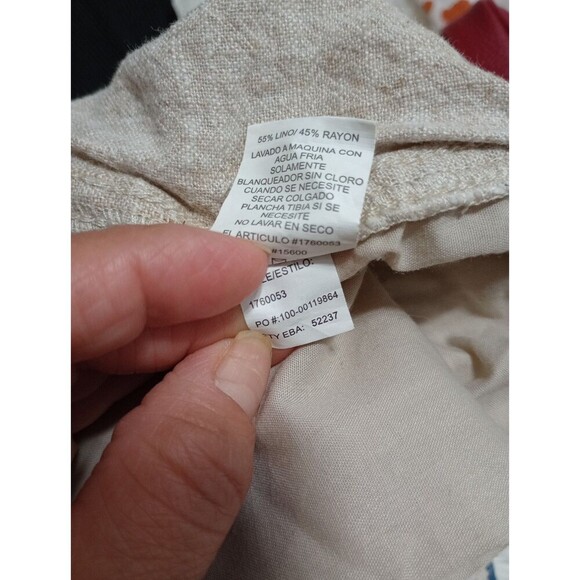 Briggs Women's Size Large  Linen Blend Pull-On Pants, Camel - Picture 13 of 13